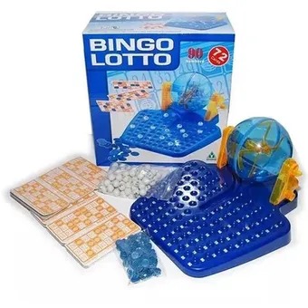 Juego Bingo Metálico Diviértete Balotera Disfruta Azul